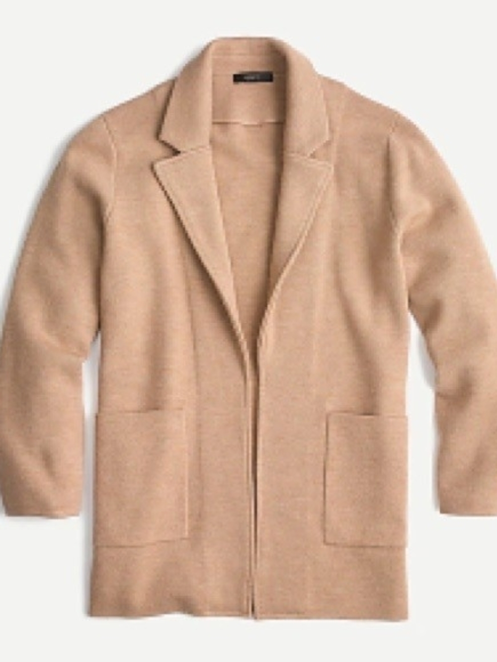 J. Crew Camel Knit Open Cardigan